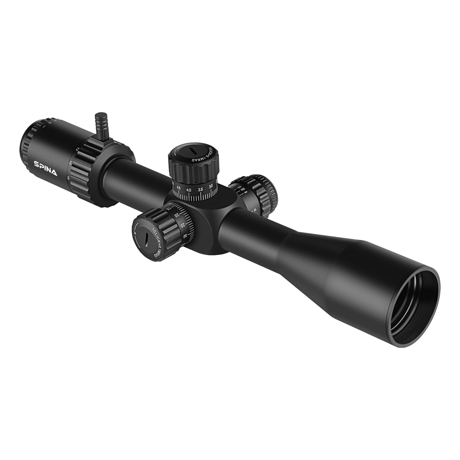 Spina Optics WolfChase Gen II Zero Stop HD 4-16x44 FFP First focal plane Scope Sight 5-150m Tactical Hunting,30mm,1/10 MRAD view 6