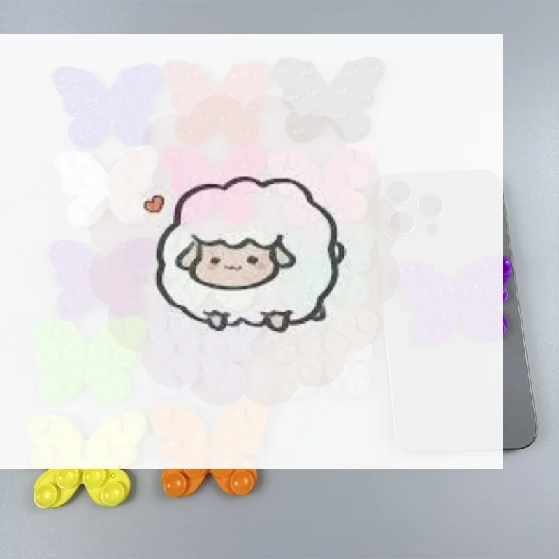 

1 шт., приспососка для телефона, силиконовая бабочка, двусторонняя присоска, клейкая задняя часть, резиновая присоска для мобильного телефона