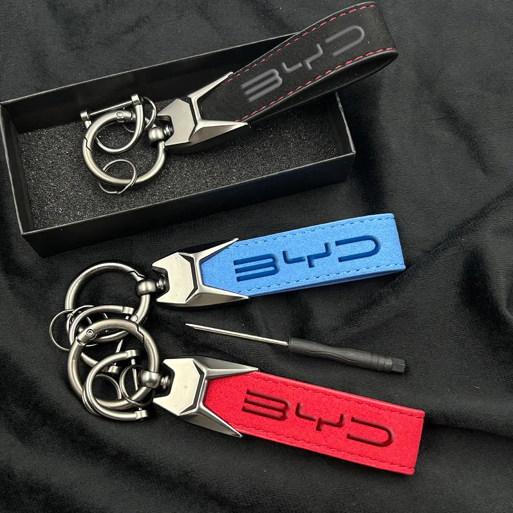 

Новый замшевый кожаный брелок для ключей BYD leopard dolphin Sealion Atto 3, уплотнение акулы Tang Qin Han Song Plus Car