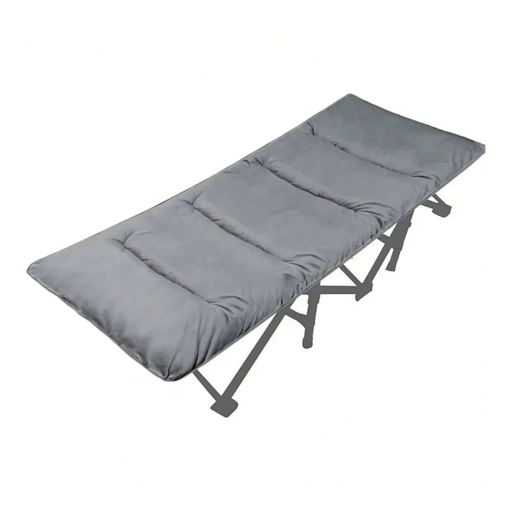 

Cot Pads Camping, Soft Comfortable Cotton Thick Sleeping Cot Mattress Pad 72x26 And Navy Blue Only Pad