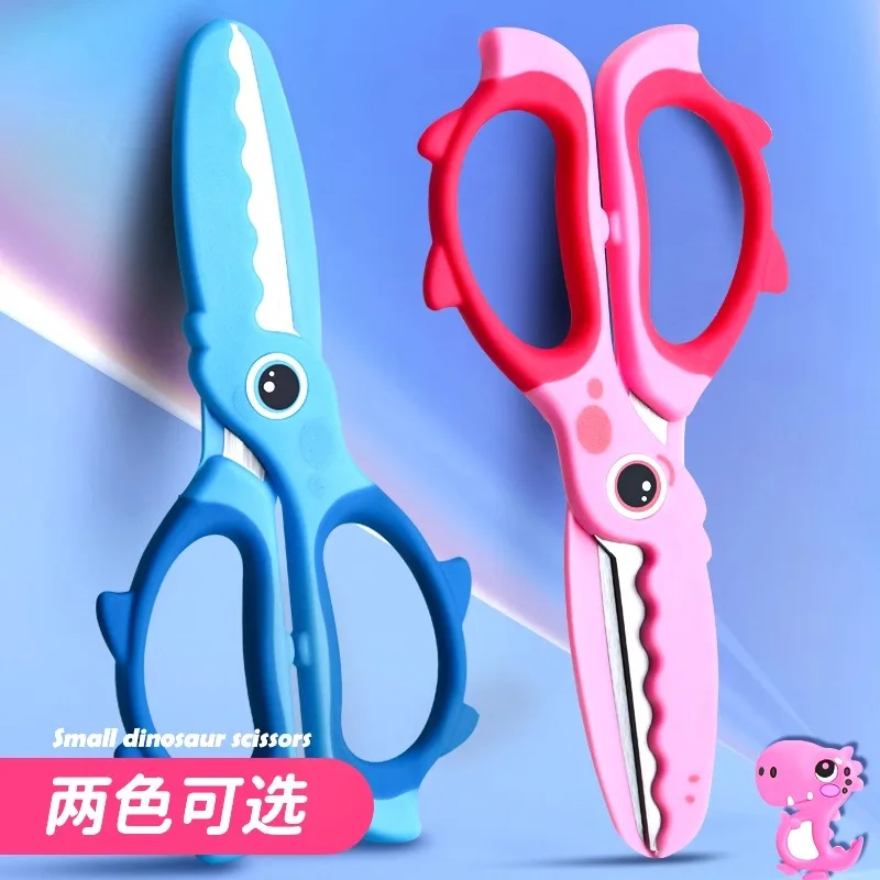 مقص أطفال M&G، قبضة مطاطية ناعمة، مقص كرتوني صغير على شكل ديناصور لقطع الورق المصنوع يدويًا للطلاب #2