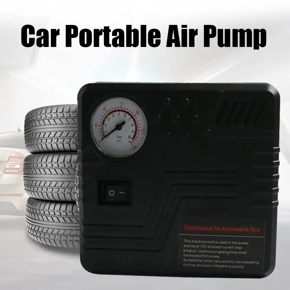 Car Emergency Auto Air Pump DC 12V Tire Inflator Tool Lighter & Compact Connector Cigarette Portable Quality Pressure High B1R7
