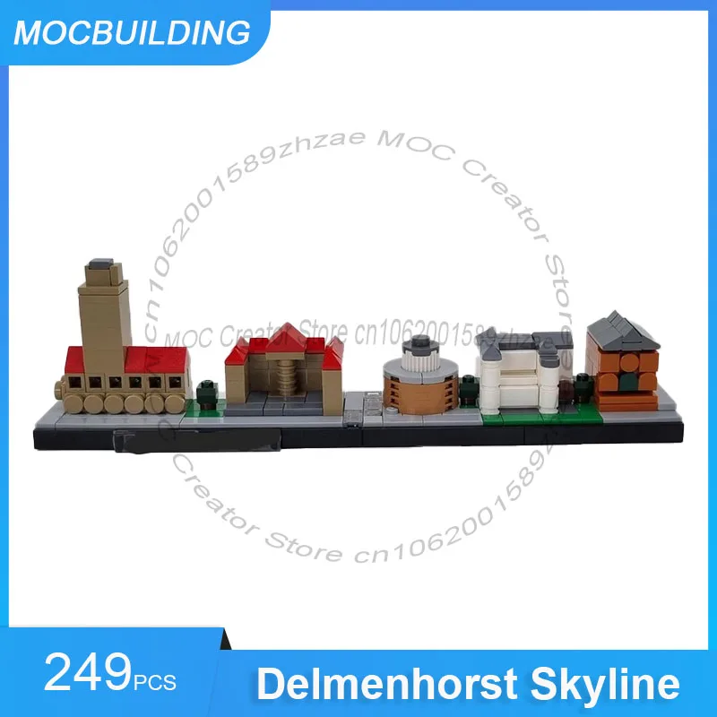 

Delmenhorst Skyline Model MOC Building Blocks DIY Assemble Bricks Architecture Educational Collection Creative Toys Gifts 249PCS