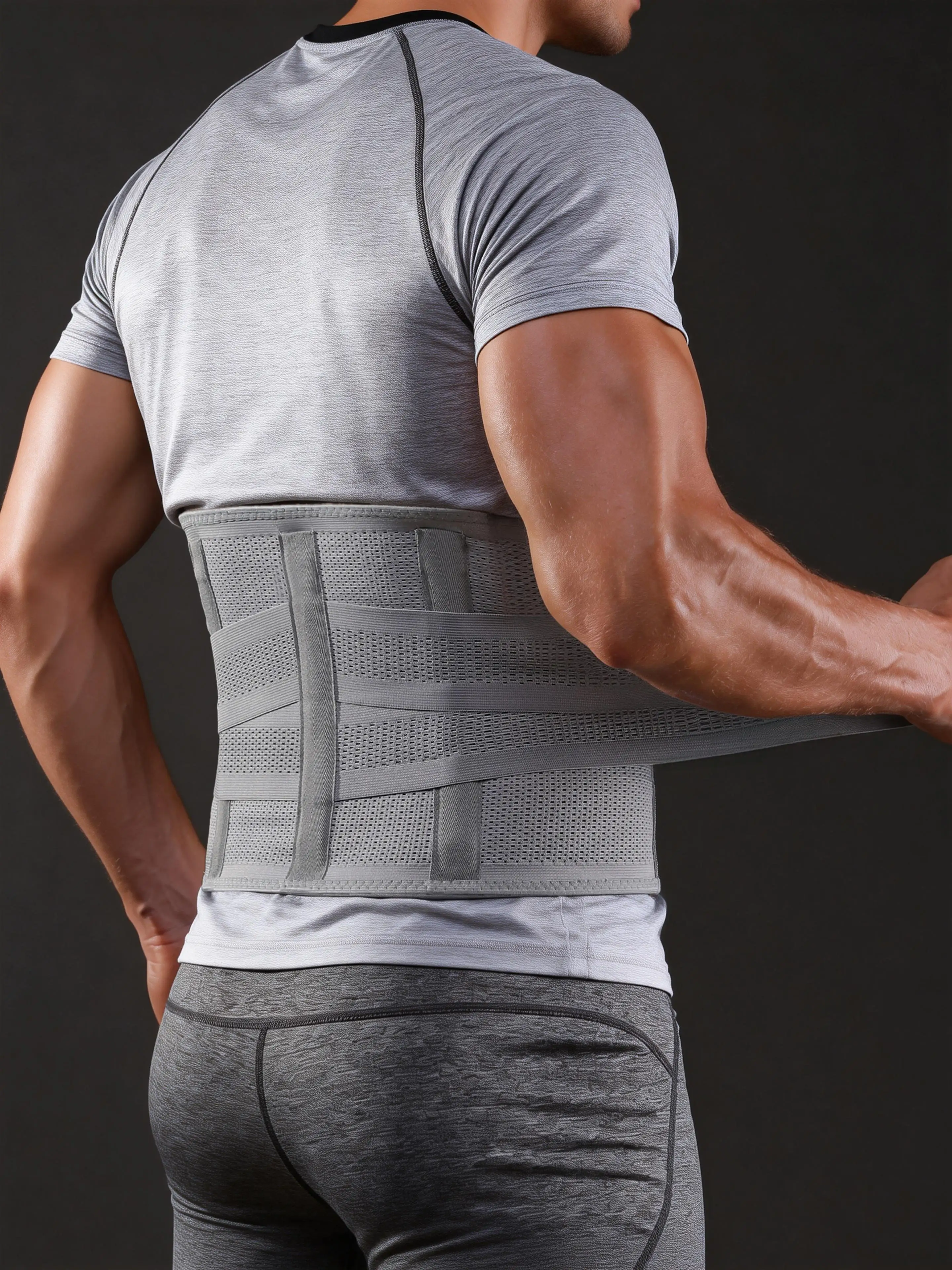 Adjustable Breathable Waist Trainer Belt, Waist Support for Men Women