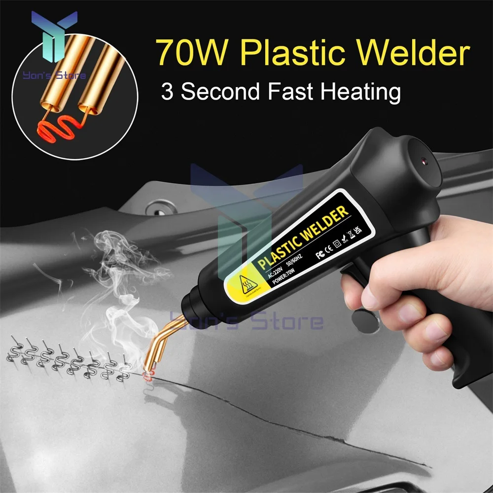 

70W Plastic Welder Gun Heat Gun Hot Stapler Welding Machine Soldering Iron PVC Repairing Machine For Car Bumper Repair Tools