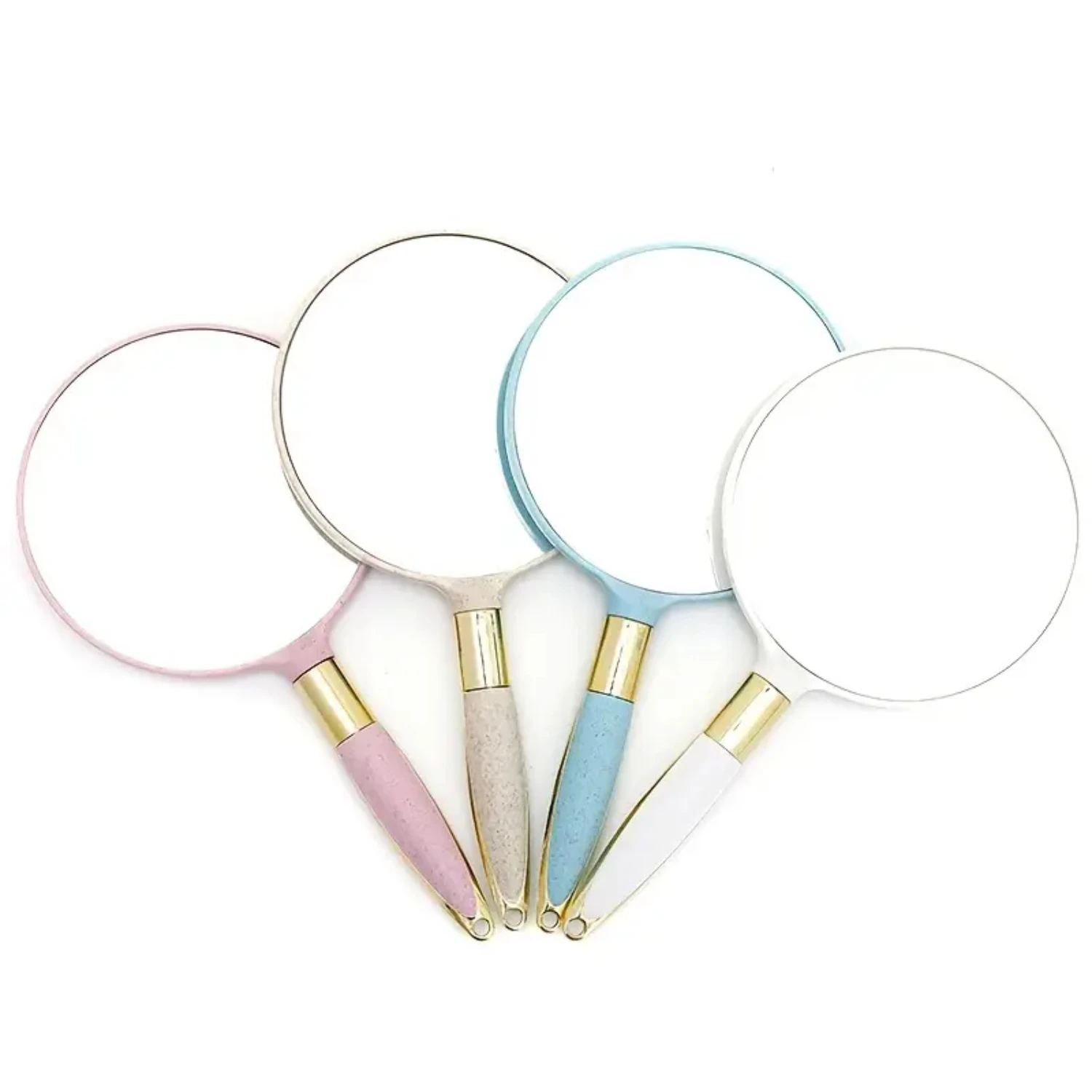 Handige vintage draagbare make-upspiegel - Elegante draagbare handspiegel voor cosmetische behoeften van vrouwen - Compacte make-upijdelheid met