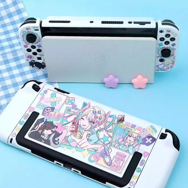 Original Design Needy Girl Overdose Switch 2 White Protective Shell Subculture Girl Oled Protective Shell Anime Periphery