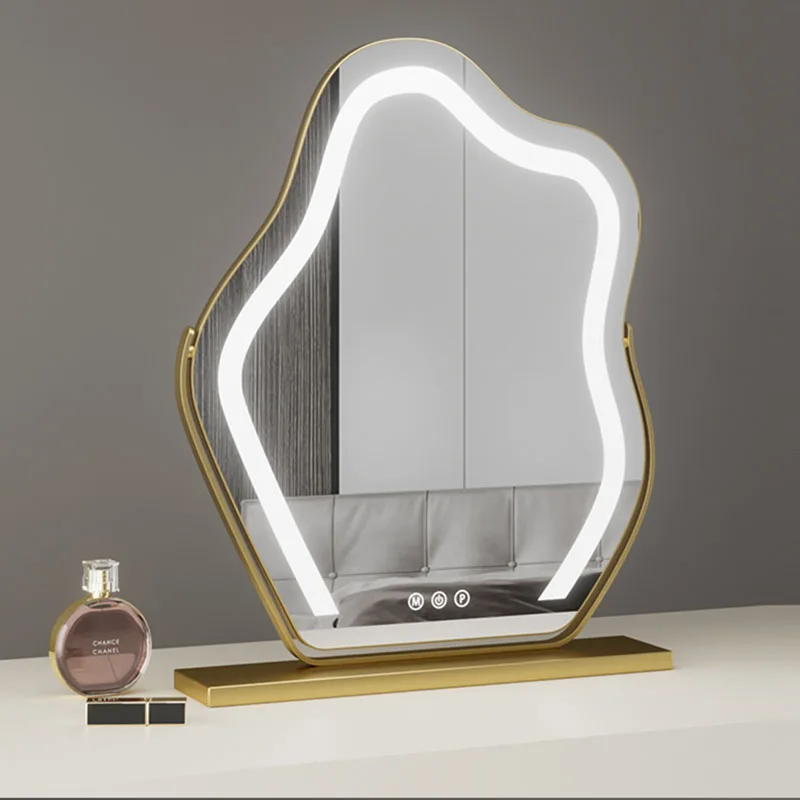 Vanity Decorative Mirrors Nordic Portable Swivel Party Luxury Small Simple Decorative Mirrors Korean Lustro Room Decoration