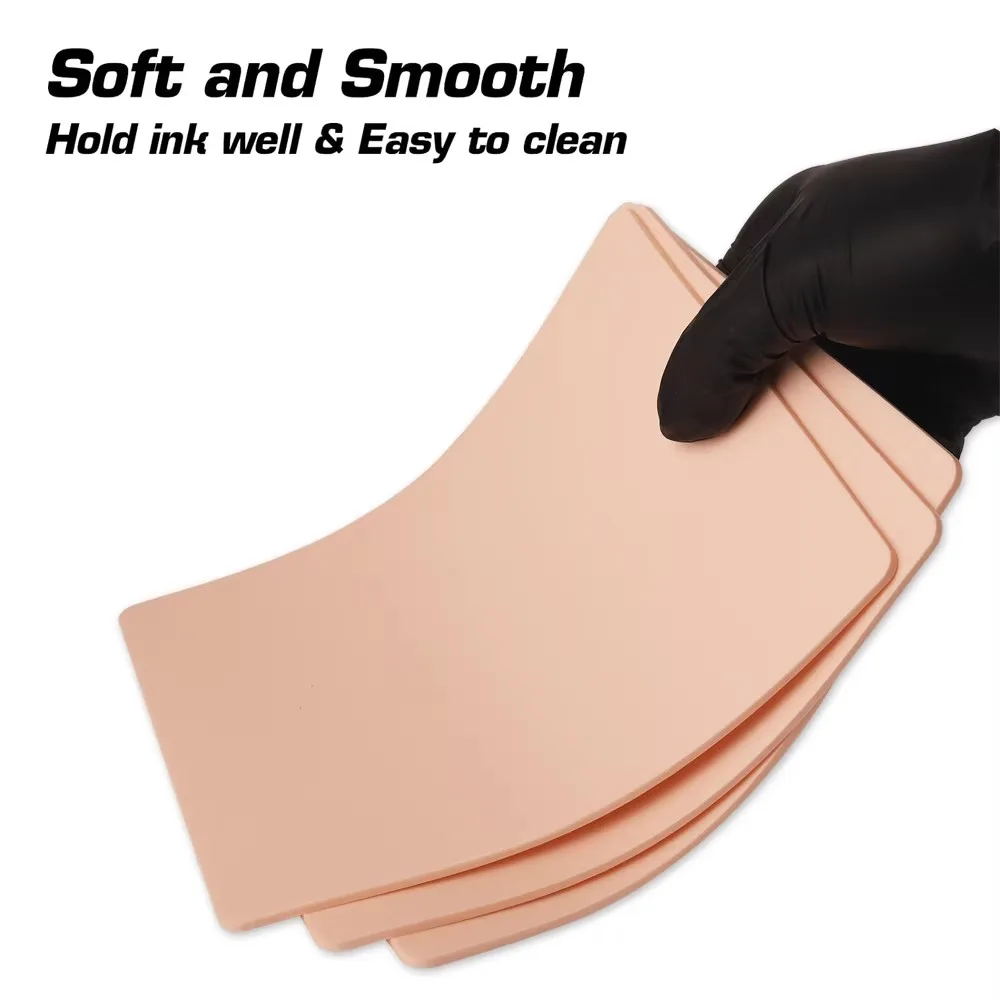 3 مللي متر سميكة الوشم ممارسة الجلد سيليكون مزدوجة الجانبين حجم كبير وهمية الوشم التدريب الجلد لملحقات الوشم ماكياج دائم