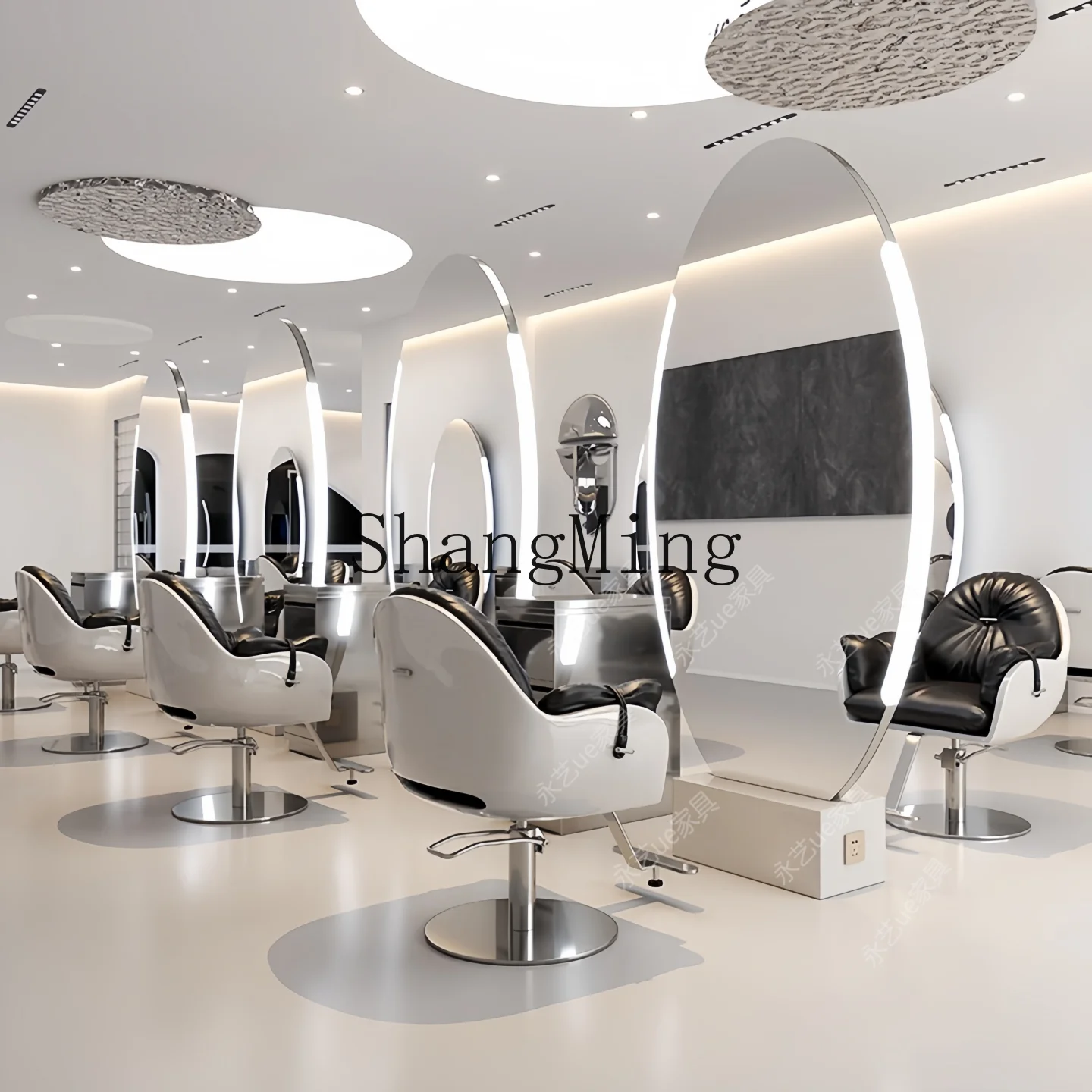 SM advanced barber shop mirror floor single double-sided hair cut mirror hair salon special hair salon mirror perm and dye