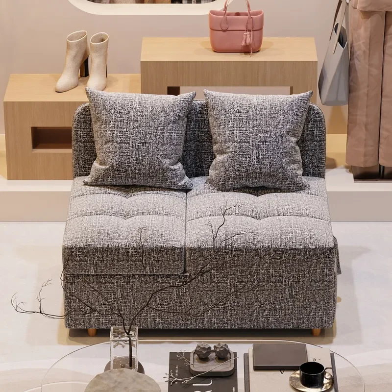 Retractable Shoe Changing Stool Small Sofa for Nail Italian Clothing Store Space Saving Adjustable Bedside Stool