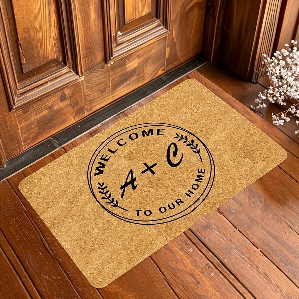 Customized Multi-Purpose Personalized Door Mats with Exclusive Family Names and Images for Kitchen  Dining Bedroom Living Room