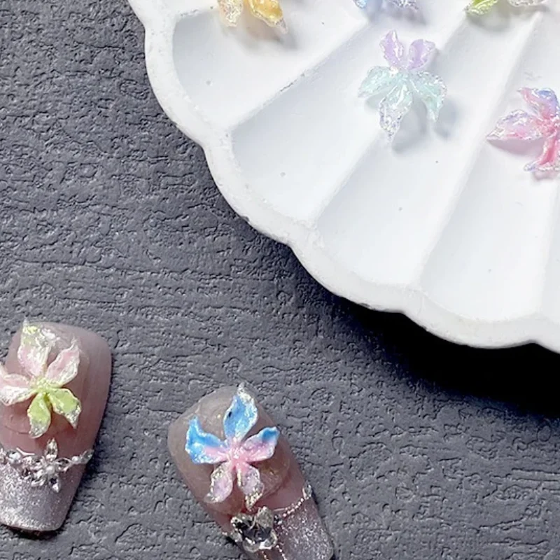 20 قطعة مسمار الفن المختلط الراتنج قليلا ملون زهرة مسمار سحر تصميم مضيئة سحر الراين Craft بها بنفسك الحرفية لمسمار ثلاثية الأبعاد الديكور #1