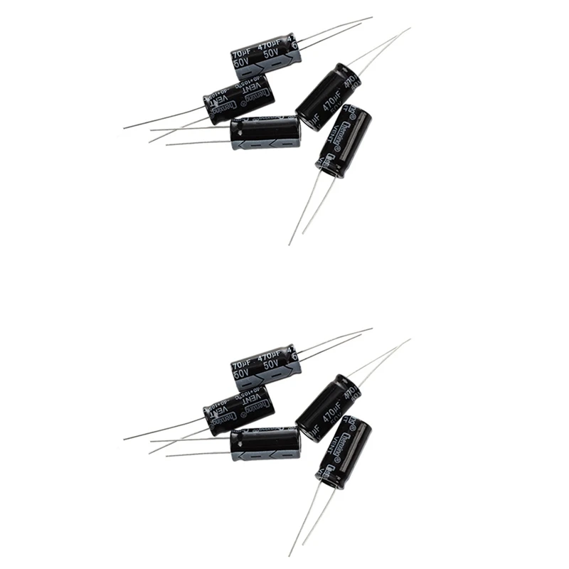 10 X 470UF 50V 105 Celsius Radial Electrolytic Capacitor 10X20mm