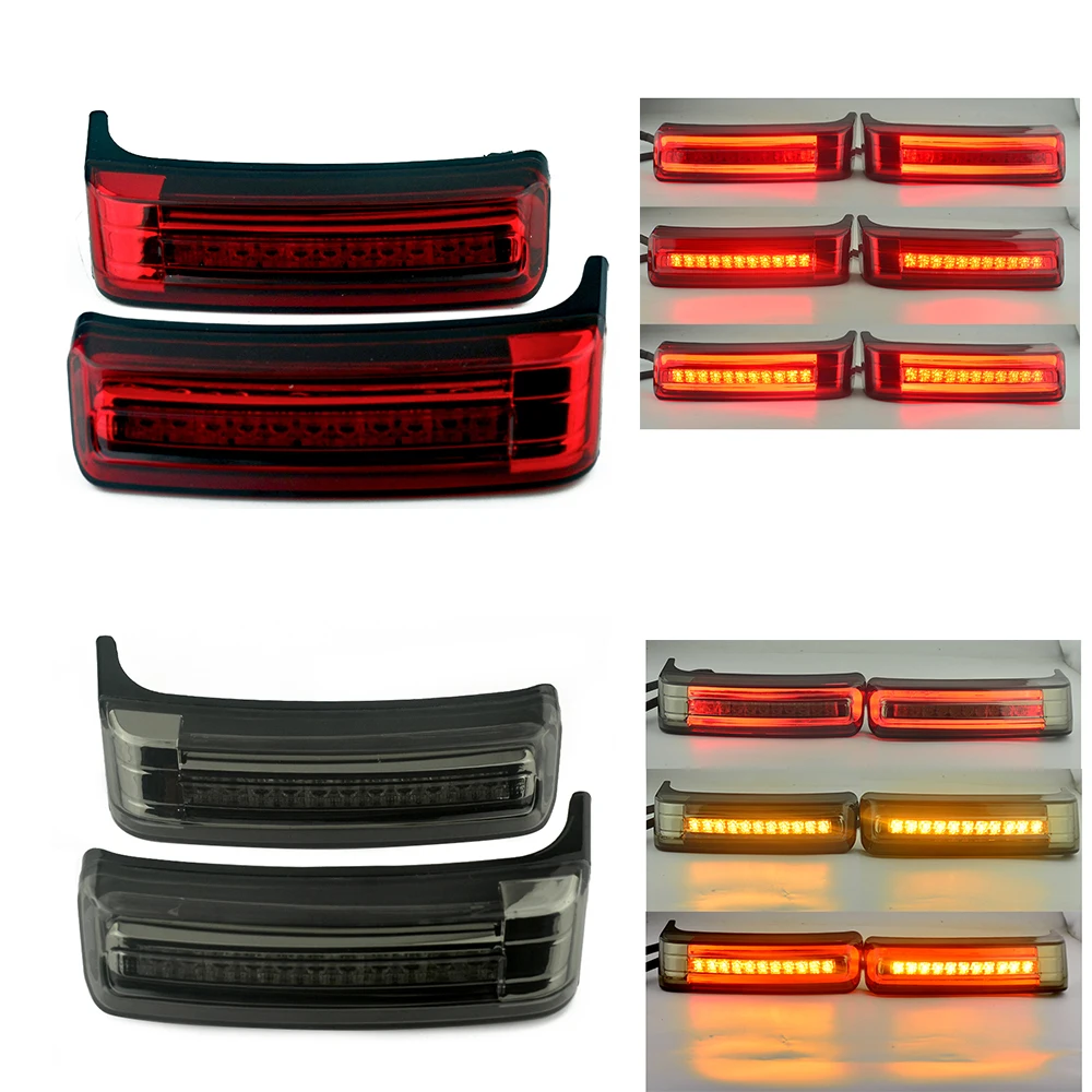 

Motorcycle LED Saddlebag Light Brake Run Turn Signal Lamp For Harley Touring Electra Glide Road King Street Glide 2014-2021 2022