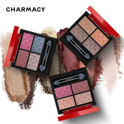 CHARMACY 4 Color Matte Eyeshadow Palette Long-lasting High Quality Bronzer Natural Eye Shadows Professional Makeup Cosmetic