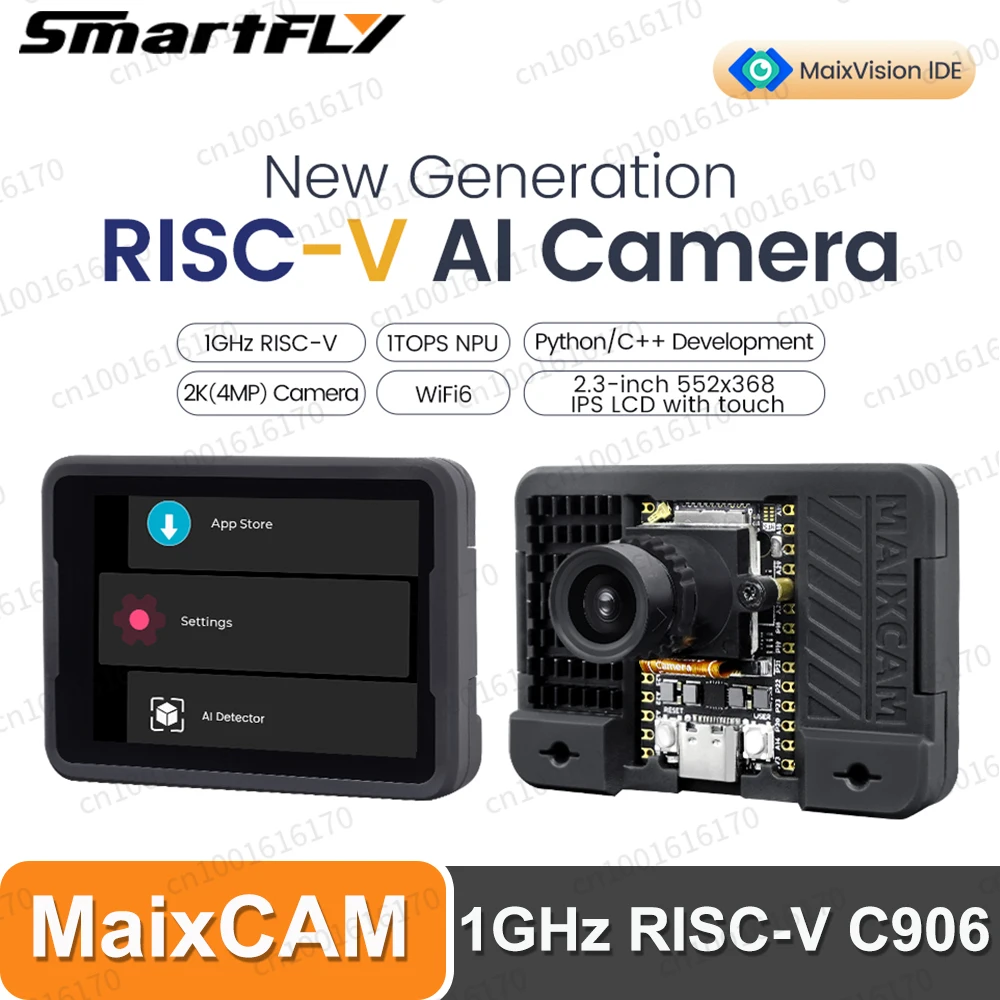 Sipeed MaixCAM 1GHz RISC-V C906 Development Board AI Visual Audio Serial Port WIFI6 With 2.3-inch IPS Capacitive Touch Screen