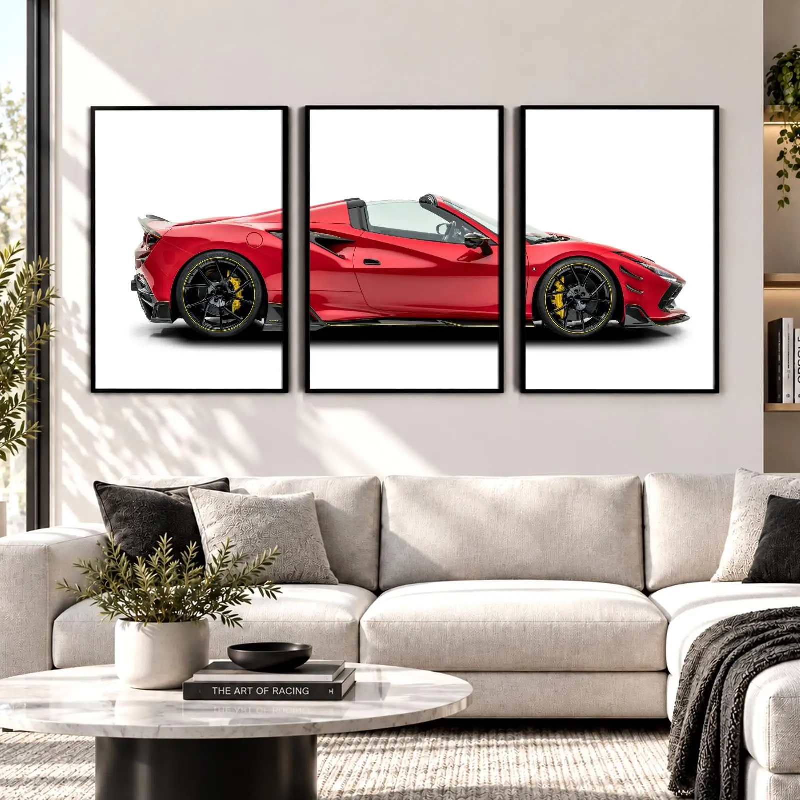 Aerodynamic Performance Coupe Painting Calligraphy Canvas Poster Set Wall Artwork for Bedroom Living Room Decorative Prints Gift