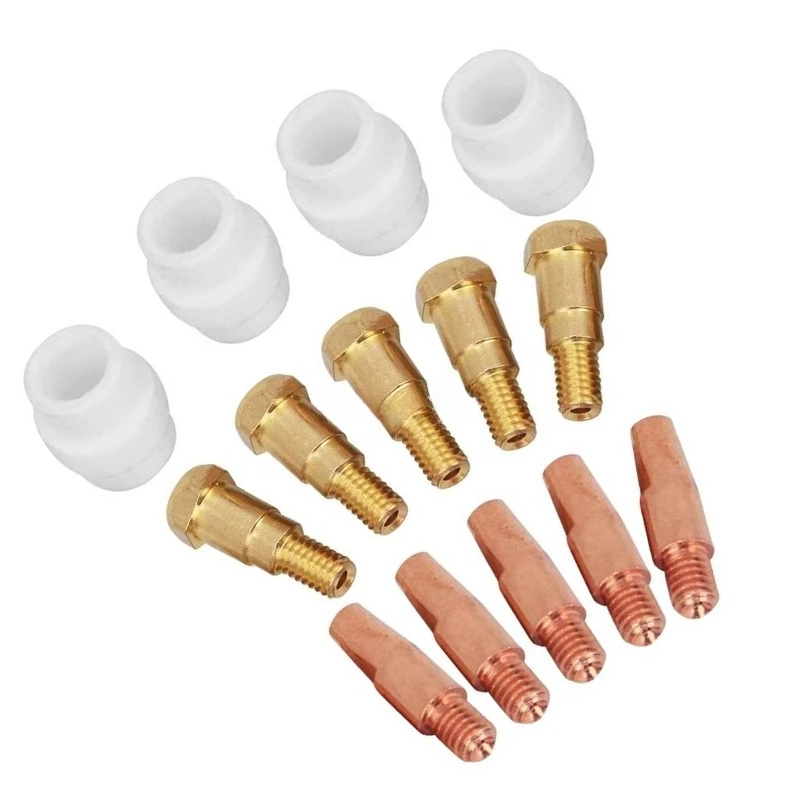 MB24KD connecting rod gas shielded welding gun accessories MIG distributor 24KD protective sleeve conductive nozzle 15PCS