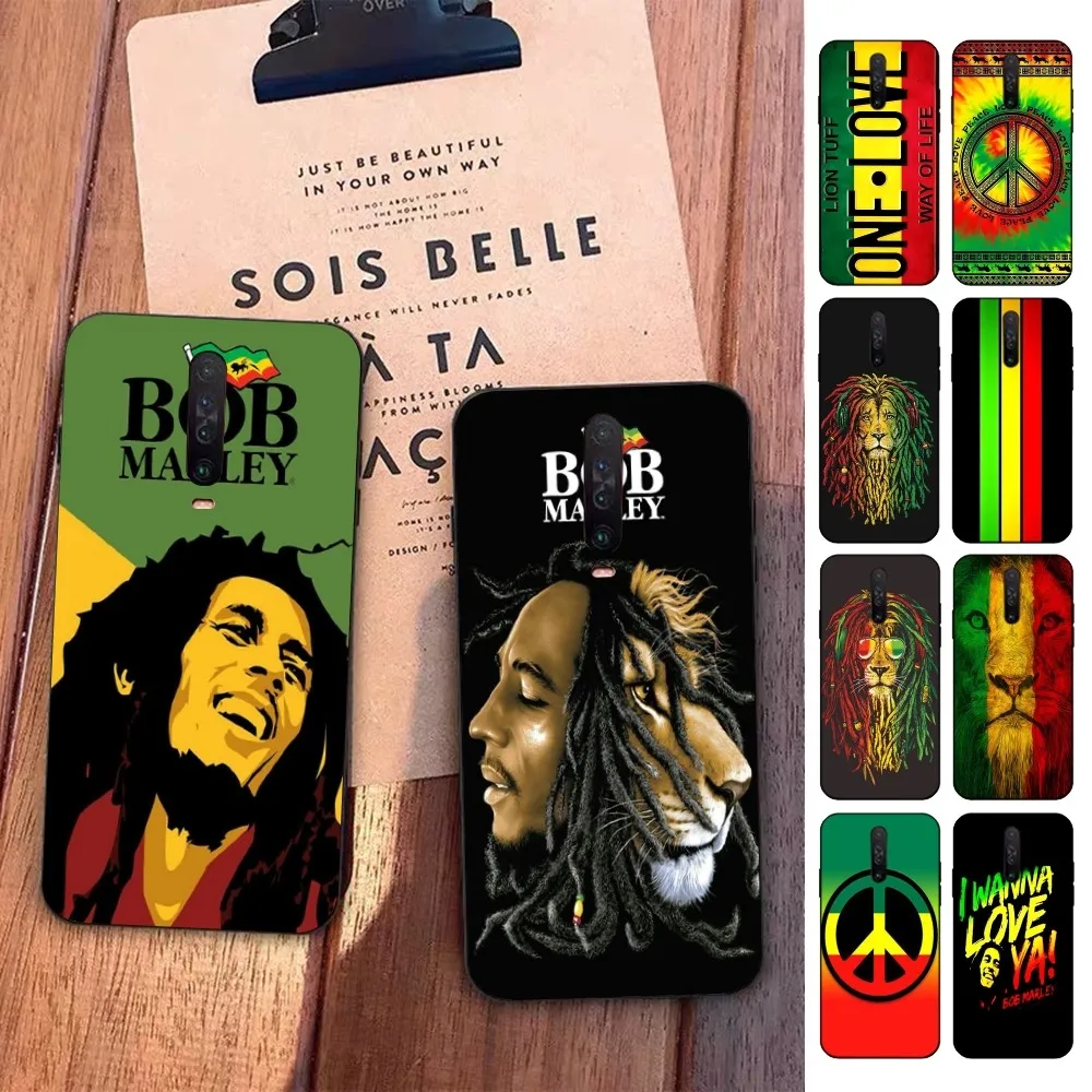 Bob Marley Rasta Lion Phone Case For Redmi 5 6 7 8 9 10 plus pro 6 7 8 9 A GO K20 K30 K40 pro plus F3 Fundas