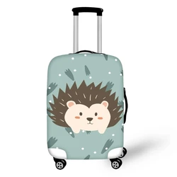 Kawaii Cartoon Pineapple Hedgehog Kids Luggage Bag Protect Cover Waterproof Stretchable Travel Suitcase Sutiable for 18-32 Inch