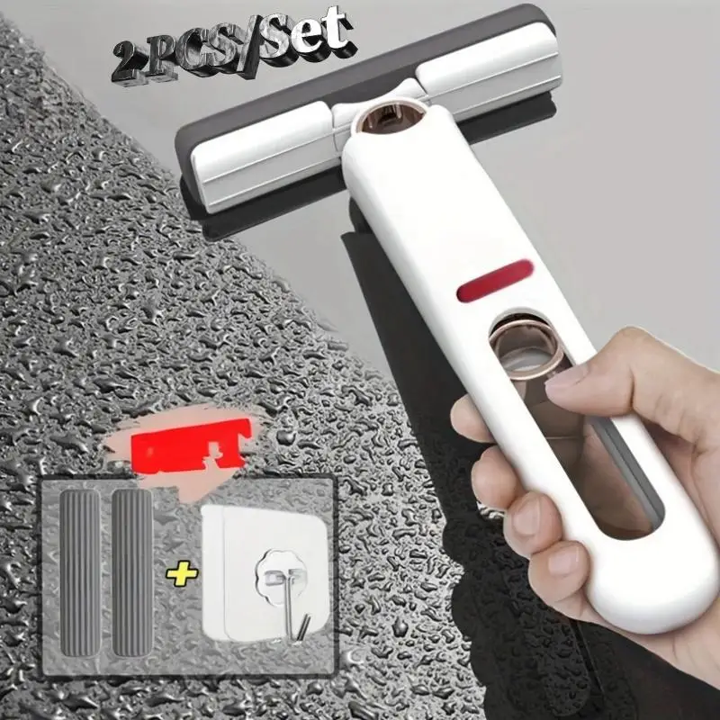 Mini Squeeze Mop Portable Cleaning Mop Handheld Desktop Bathroom Boat Car Window Glass Sponge Cleaner Home Cleaning Tool