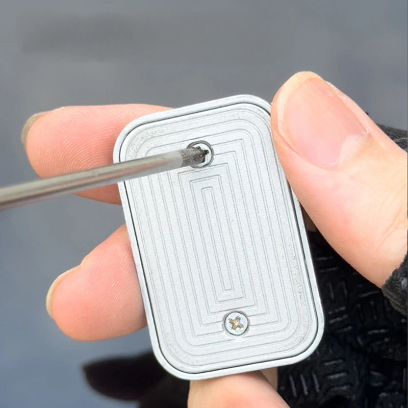 EDC 불안 완화 자기 푸시 카드 Fidget 기계식 슬라이더 푸시 플레이트 동전 금속 스트레스 릴리프 장난감 Antistress 성인