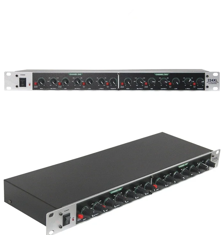 Professional Sound Peripheral Equipments Stereo 2way/3way/4 Way, DB224XL Crossover audio Equalizer with XLR