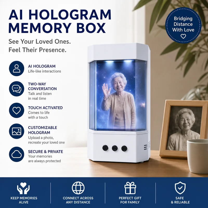 XIAOZHI AI Holographic Projection Companion Device 3D Stereo Bionic Interactive Smart Robot Voice Control Emotional Chat Gift