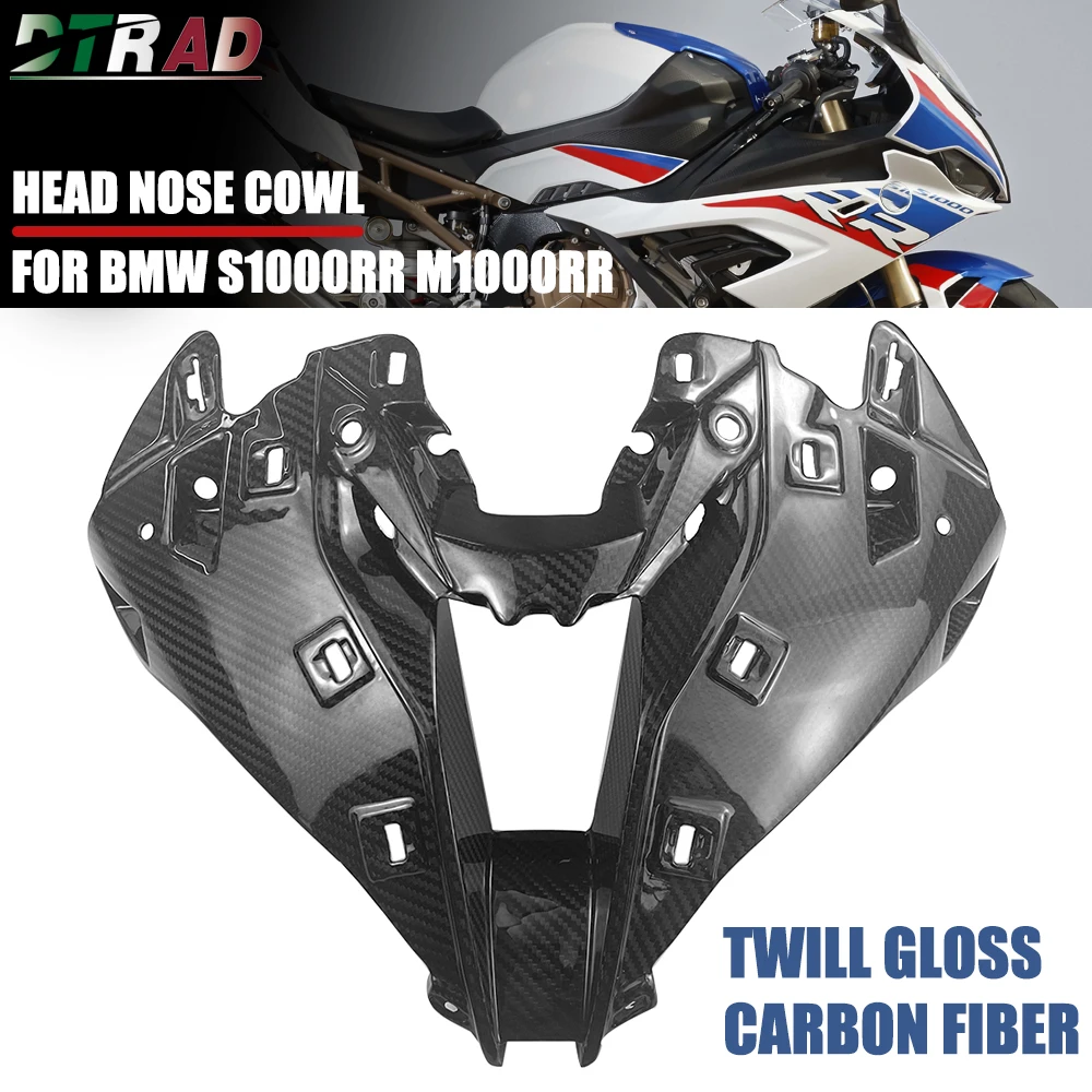 Motorcycle Accessories Carbon Fiber Head Nose Cowl For BMW S1000RR 2019-2023 M1000RR Airbox Air Ducts Hoods Cover Fairing Kit