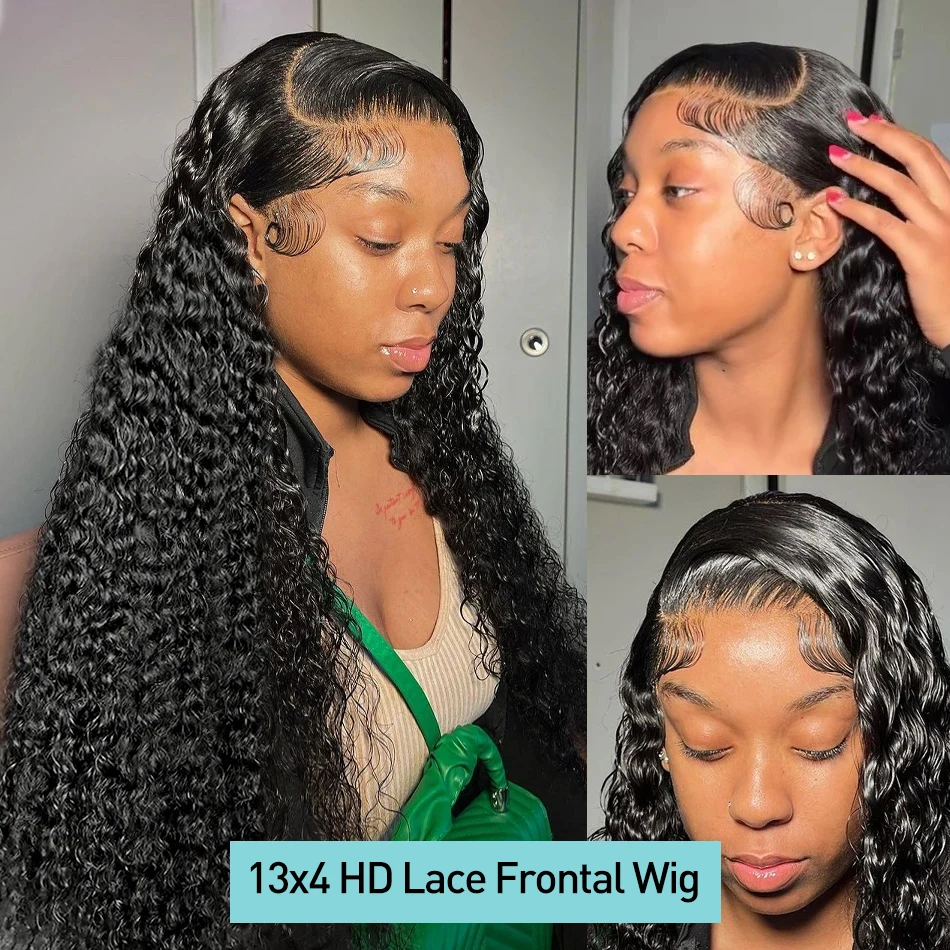 250% Loose Deep Wave 13x4 Transparent Lace Front Human Hair 30 38 Inches Curly Brazilian Remy 13x6 Lace Frontal Wig