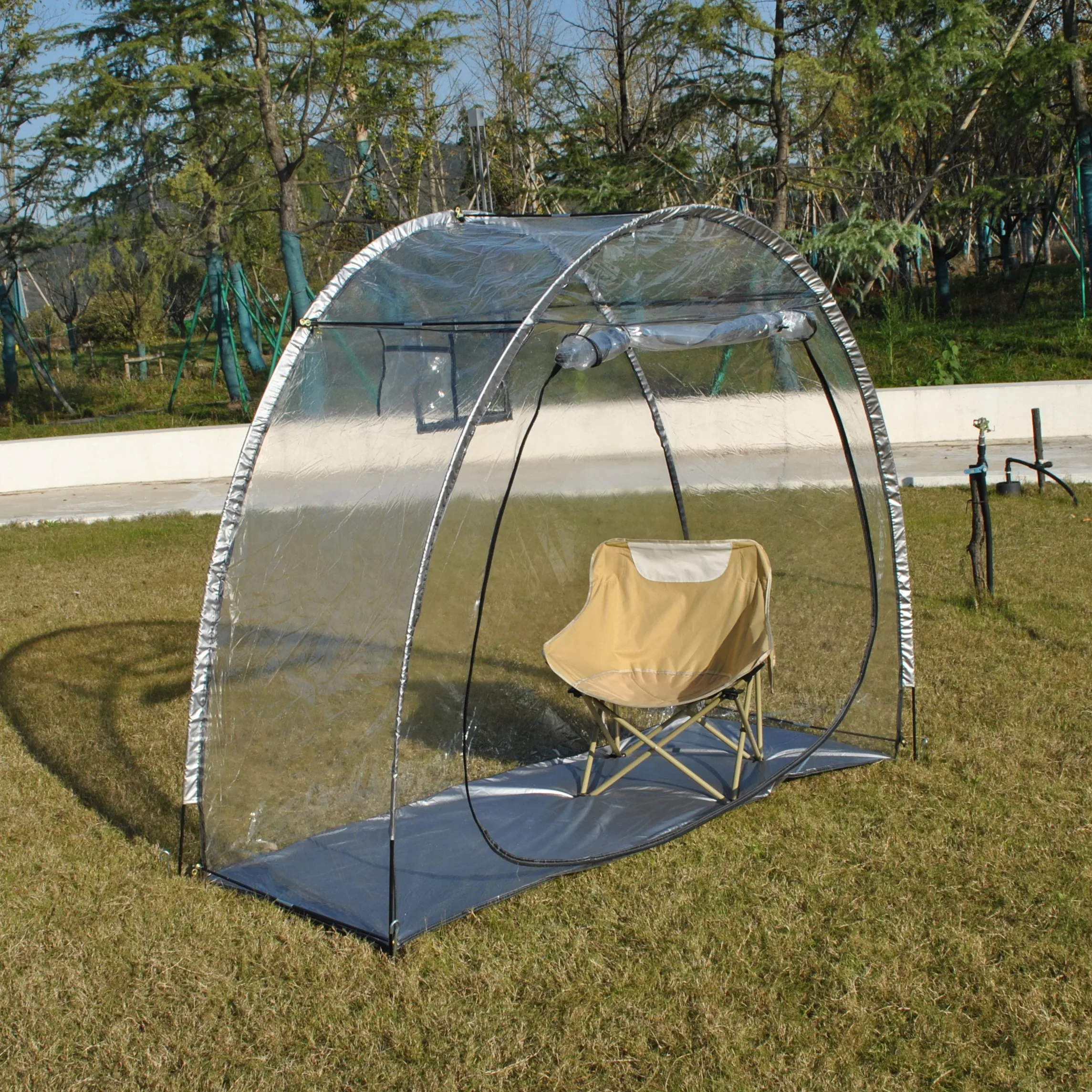 Balcony, courtyard, sun exposure, windproof, cold proof, scenic park, camping, winter warmth, PVC transparent bicycle tent