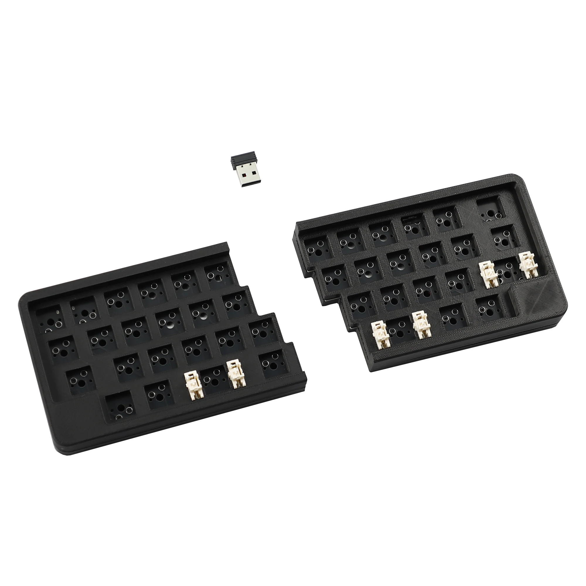 YMDK 40% 2.4GHz Wireless Split Keyboard Ergonomic Custom DIY Programmable Hot Swappable Support VIAL
