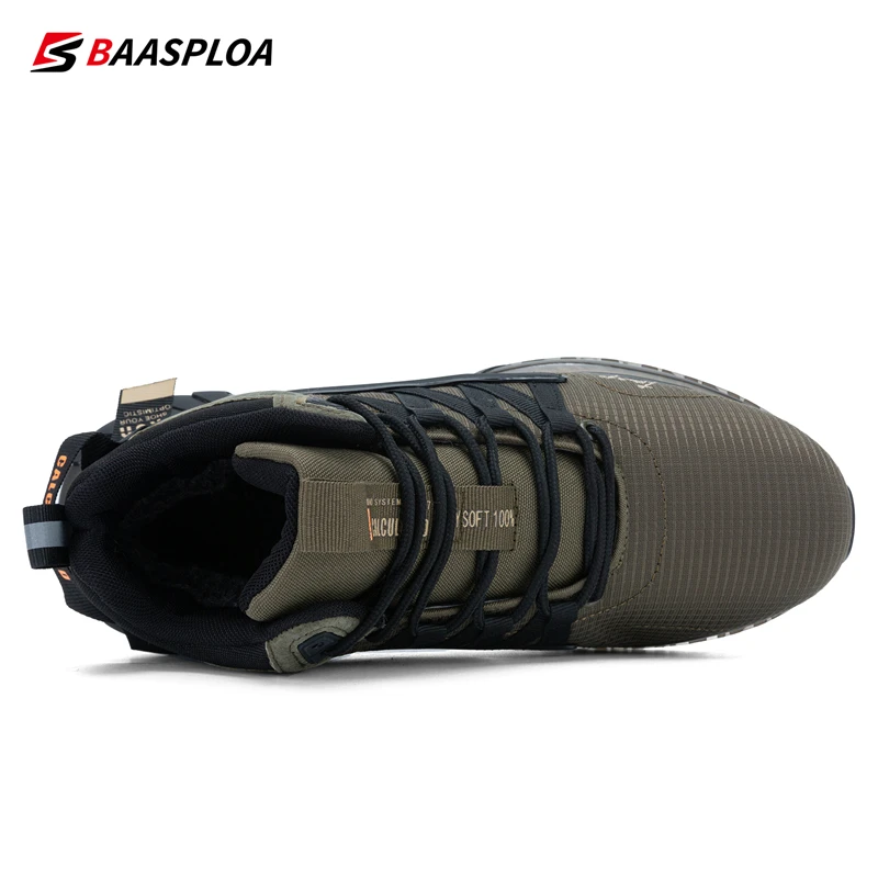 Baasploa 2022 New Men Winter Warm Walking Shoes Waterproof Fashion Cotton Outdoor Sport Shoes Male Comfortable Luxury Sneakers