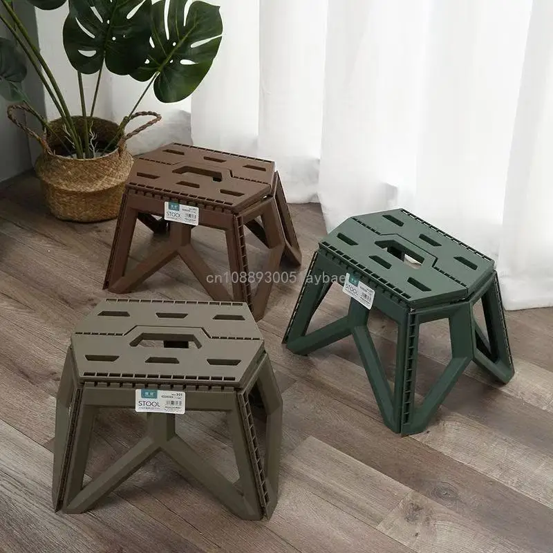 

Outdoor Portable Folding Beach Camping Small Stool Load-bearing Durable Fishing Stool Pouf Space Saving Furniture Muebles