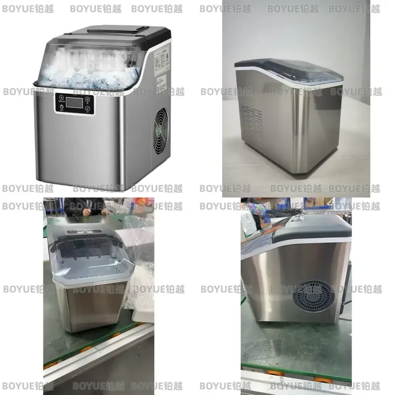 12Kg/24H Portable Ice Maker Self-Cleaning Countertop Ice Machine 2 Sizes Bullet Ice Cubes for Home Kitchen