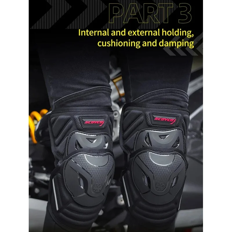 Scoyco K-46 K27 Motorcycle Knee Pads Superior Impact Protection for Motocross MTB & Dirt Bike Riding SkateBoard with Shin Guards