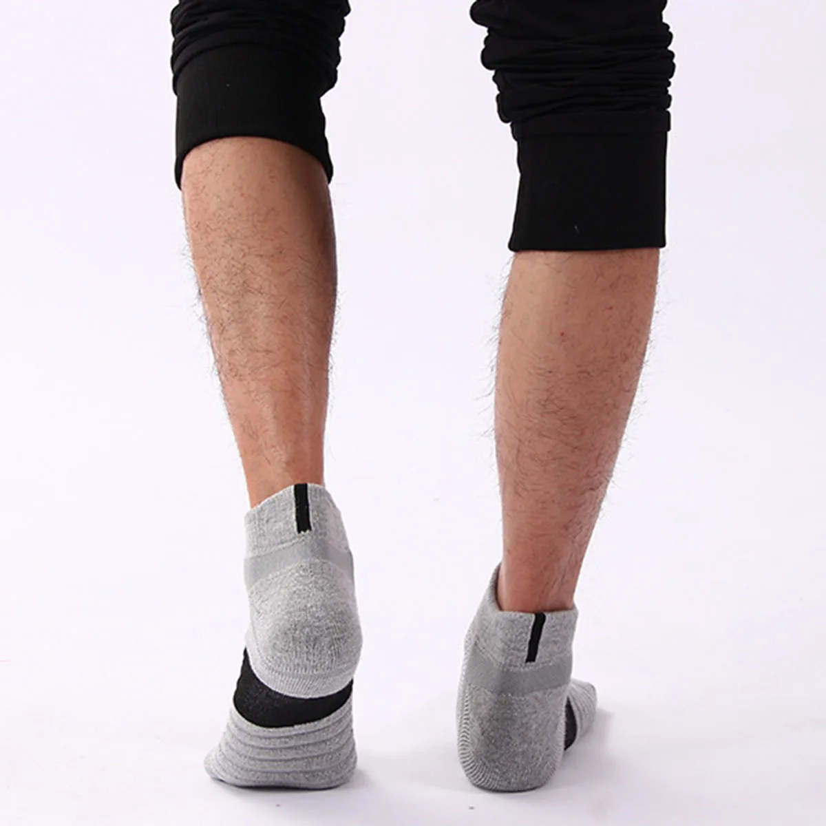 1/3/6 Paar Herren Sportsocken aus Strickfrottee, geruchshemmend, schweißabsorbierend, atmungsaktiv, strapazierfähig, mit Dämpfung, für Laufen und Basketball – Detail 6