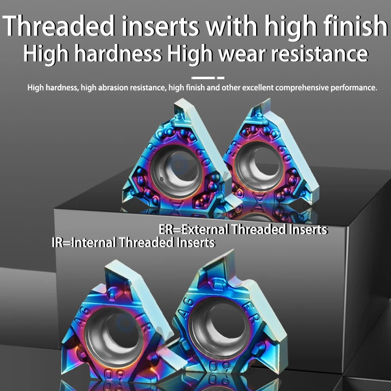 Filettatura interna ed esterna in acciaio temprato 16ER/IR1.5-3.0 taglierina per denti AG60 gradi inserti CNC in acciaio inossidabile ad alta durezza