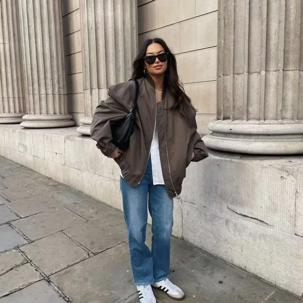 

plus Size Women's Casual Loose Flight Jacket Coat Spring Autumn New European American Style by Female Manufacturer