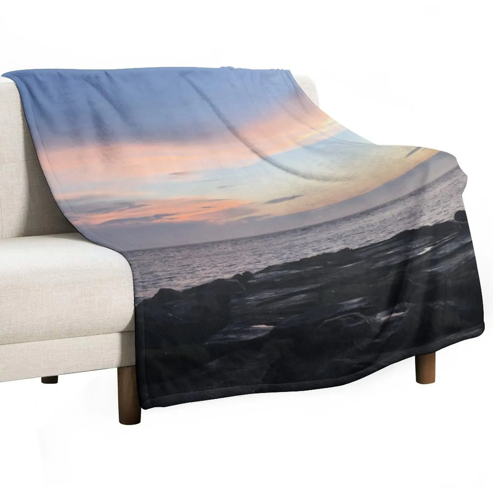 Sunset over the jetties in Cape May, NJ Throw Blanket Extra Large Throw christmas decoration Heavy Plaid on the sofa Blankets