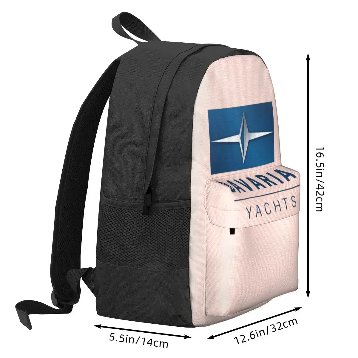 Bavaria Yachts Blue Silver Logo Backpack Student BookBag Children School Bag Computer Shoulder Bags for Men Women