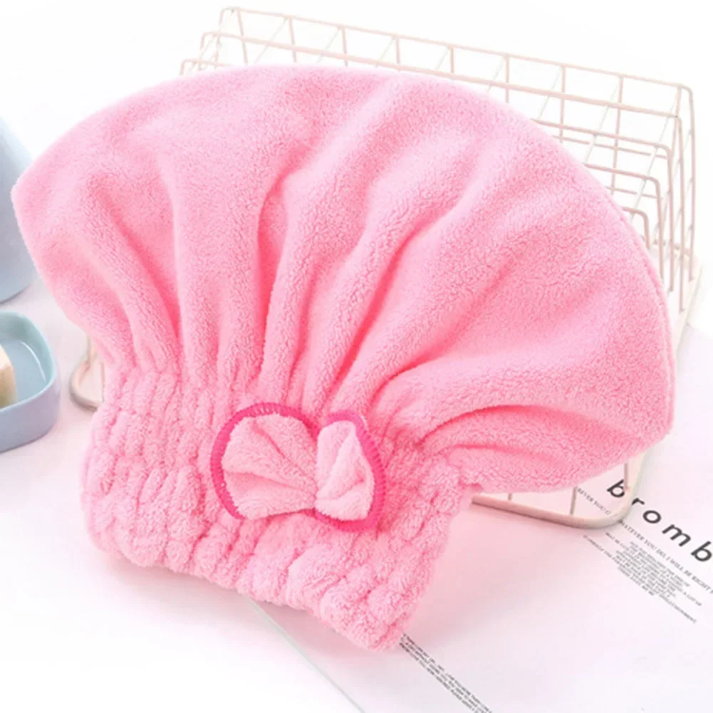 Women Hair Drying Hat Quick-dry Hair Towel Cap Hat Bath Hat Microfiber Solid Towel Cap Super Absorption Turban Hair Dry Cap