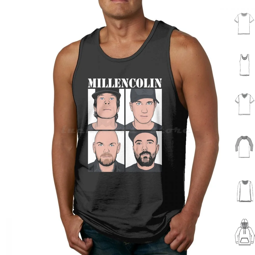 

Millencolin Band Tank Tops Vest Sleeveless Life On A Plate Use Your Nose Punk Skate Punk Pop Punk Nikola  Ar  Evi 