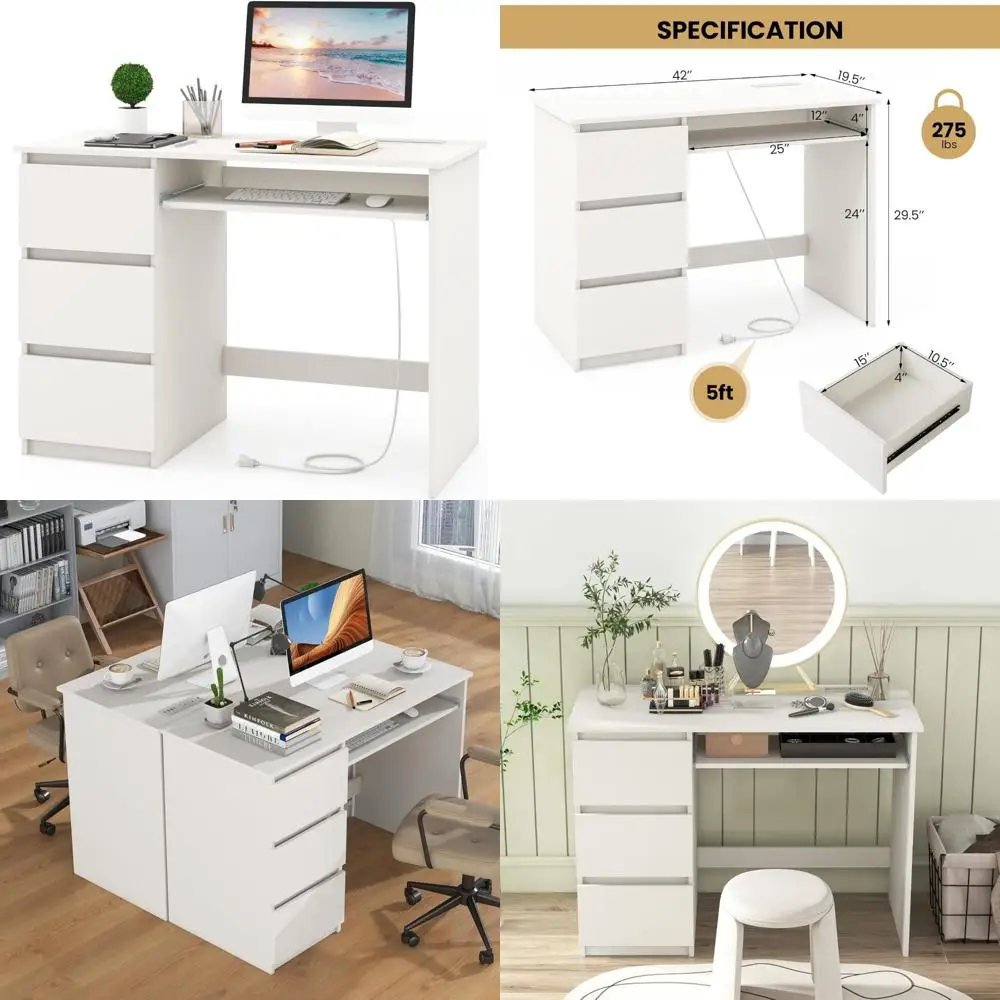 White Home Office D…