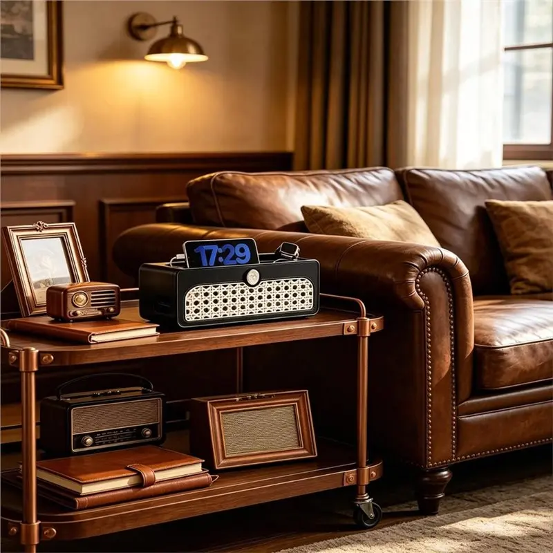 Faux Rattan Cable Management Box Cable Management Box Decorative Power Strip Cover With Lid For Organizing Cables On Desks
