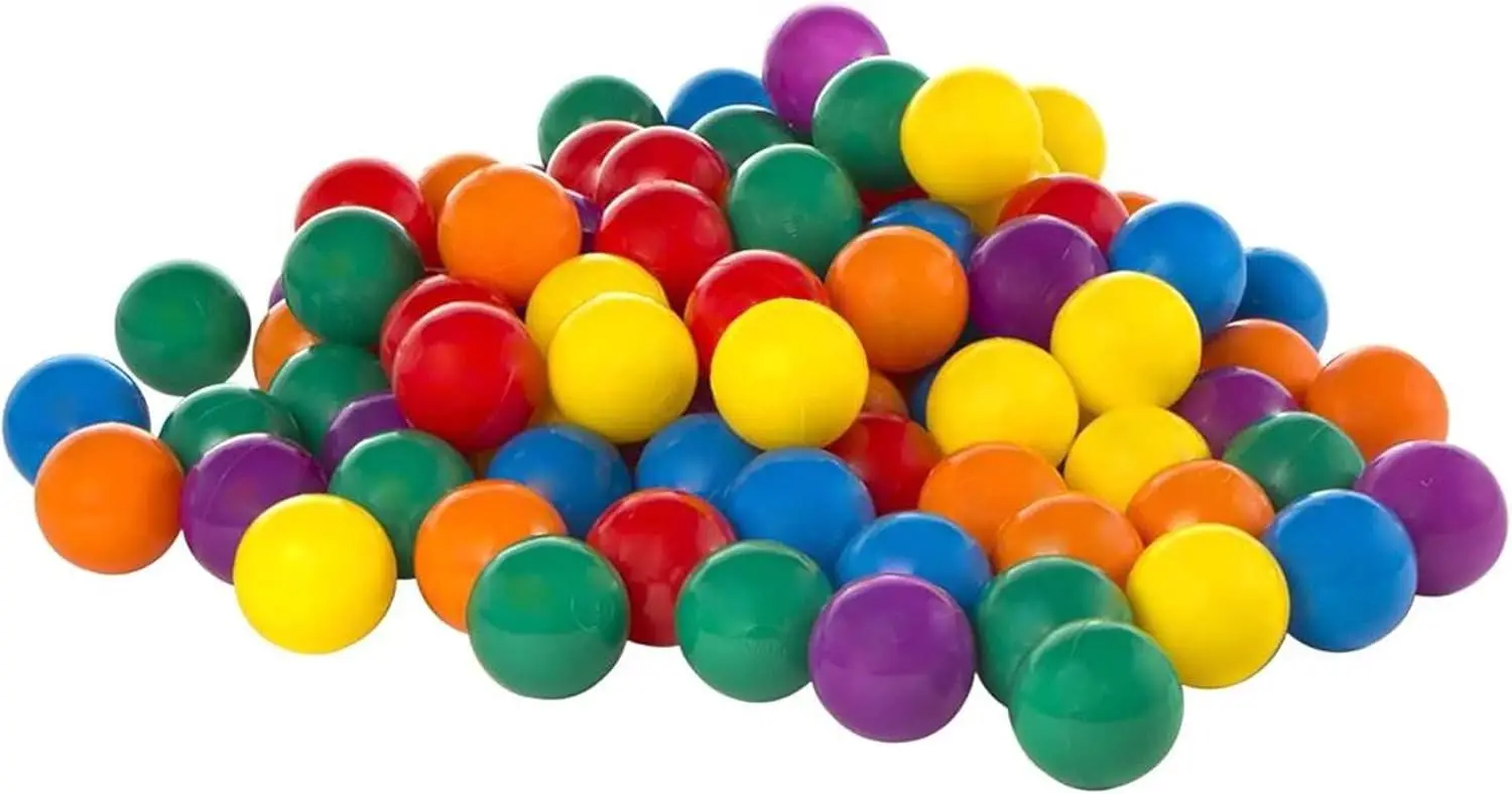 Basen dmuchany dla dzieci z tęczowym efektem ombre, 3 pierścienie, okrągły, do użytku na zewnątrz, z małymi, wielokolorowymi plastikowymi piłeczkami do basenu z piłeczkami, 100 Pa