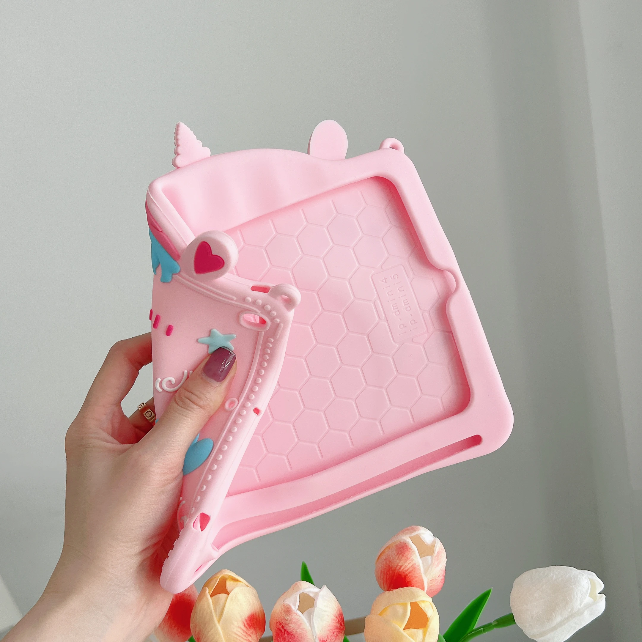 3D يونيكورن 360 ° حامل حافظة لجهاز IPad A16 2025 2024 Air11 Mini 1 2 3 4 5 6 Pro 11 9.7 10.2 IPad6 7 8 9 10th IPad Air 4 5 #5