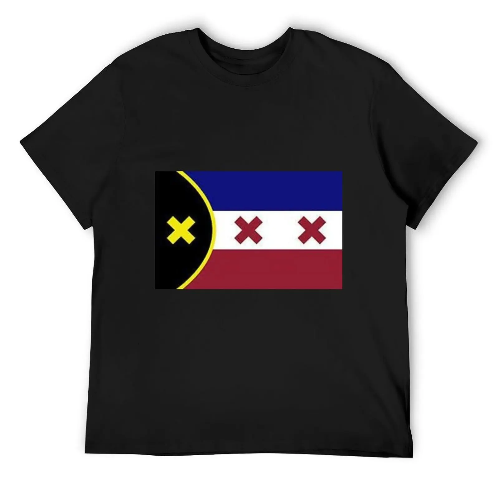 

l'manburg flag design T-Shirt anime summer top vintage graphic tee blanks mens cotton t shirts