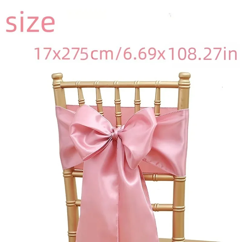 10PCS Chair Sashes with Bowknots Washable Reusable, Perfect for Weddings, Banquets, and Formal Events, Decorative Chair Ties